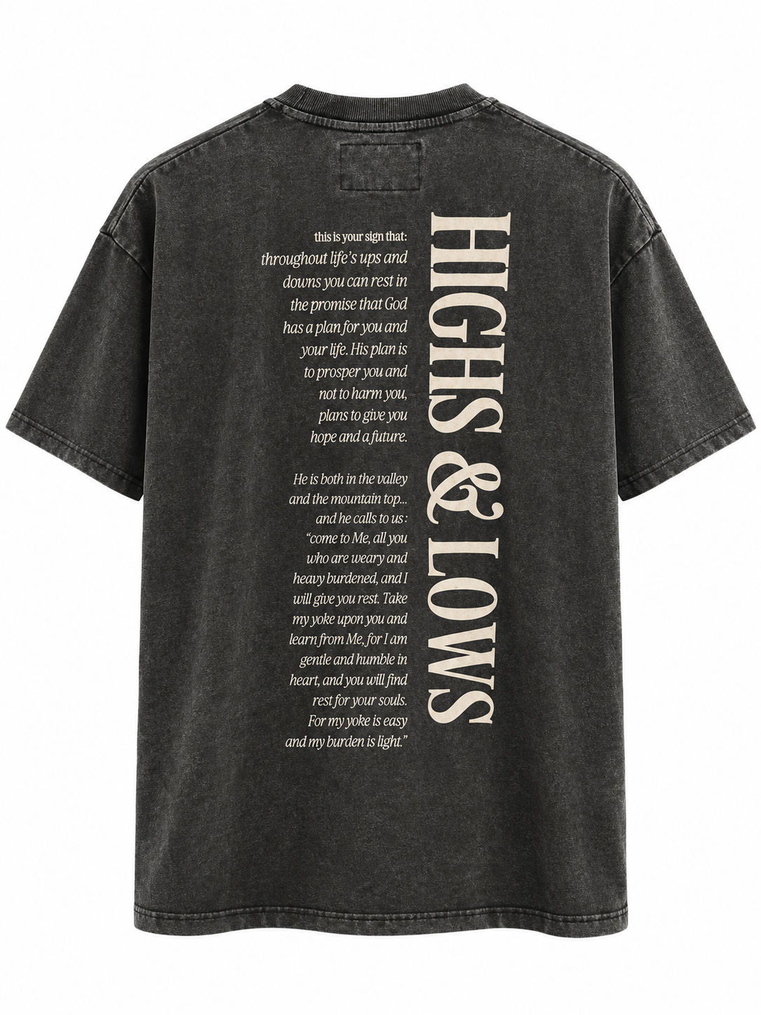 Highs and Lows Black Tee