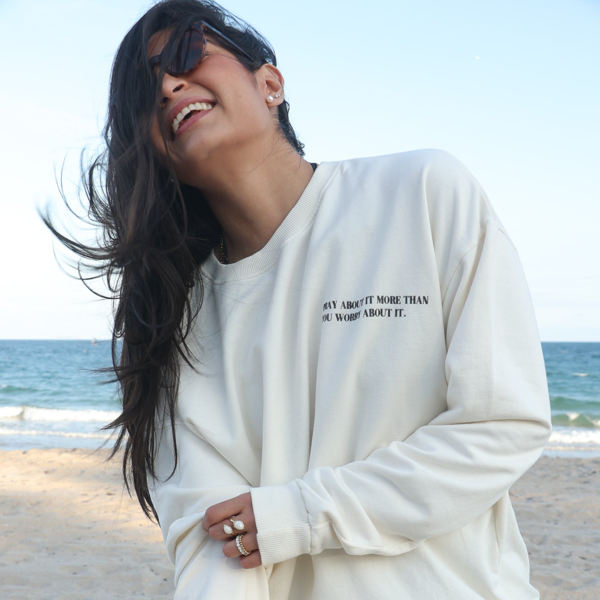 Pray More Worry Less Crewneck