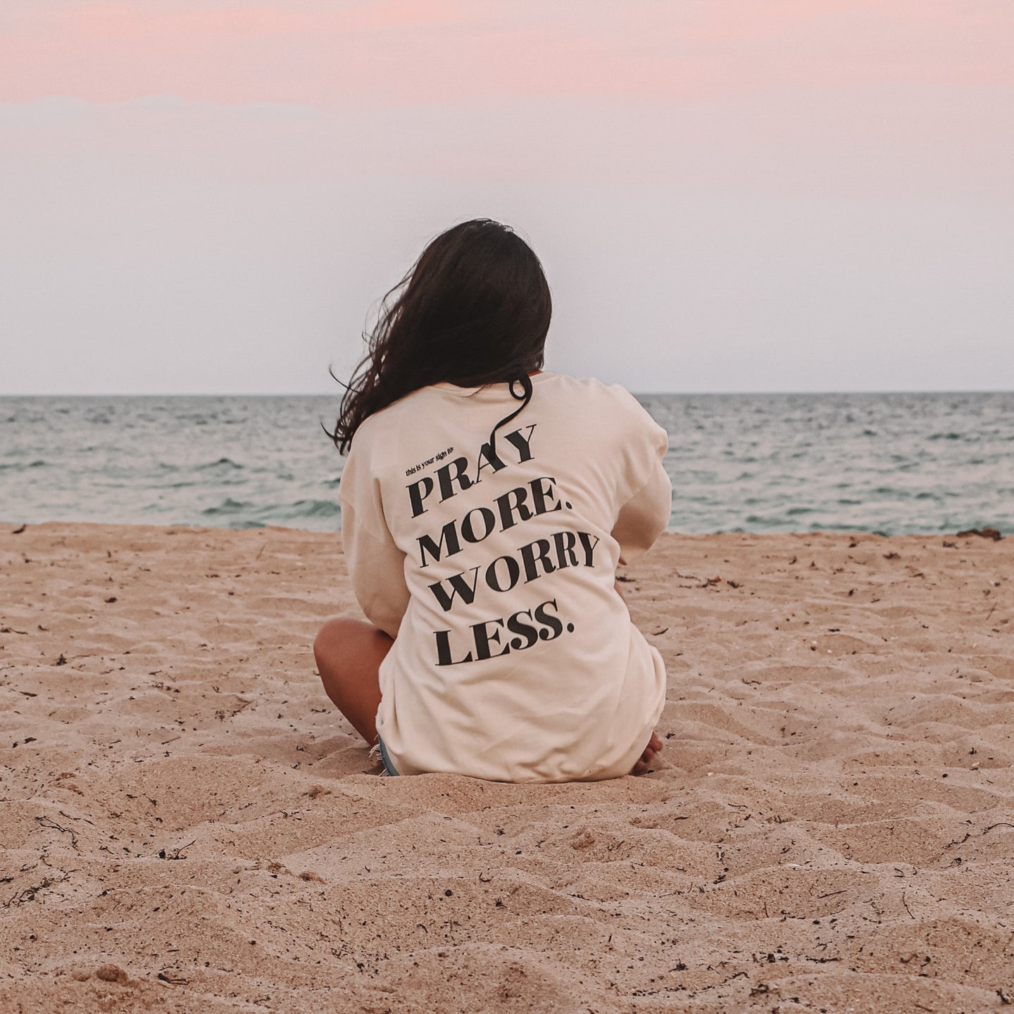 Pray More Worry Less Crewneck