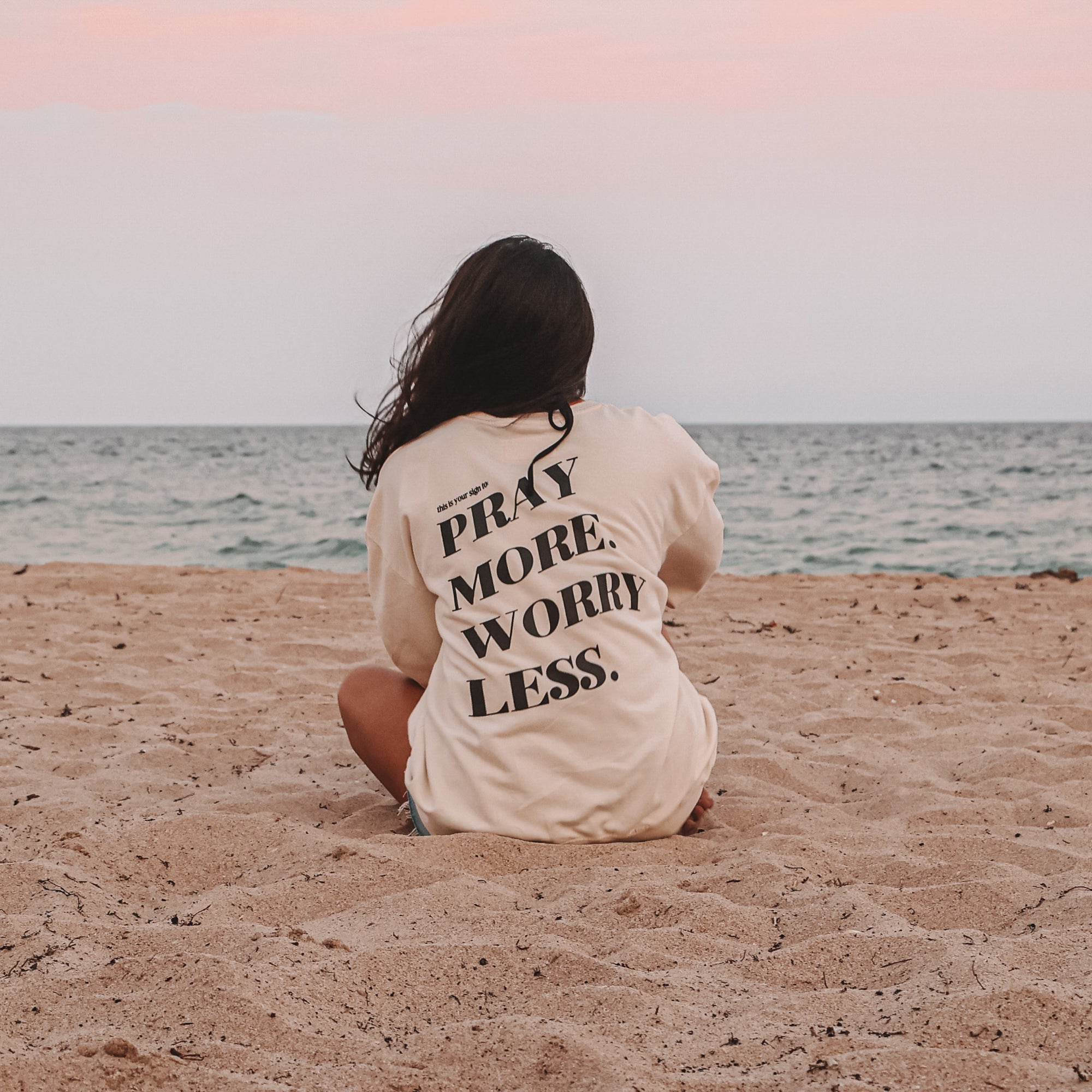 Pray More Worry Less Crewneck